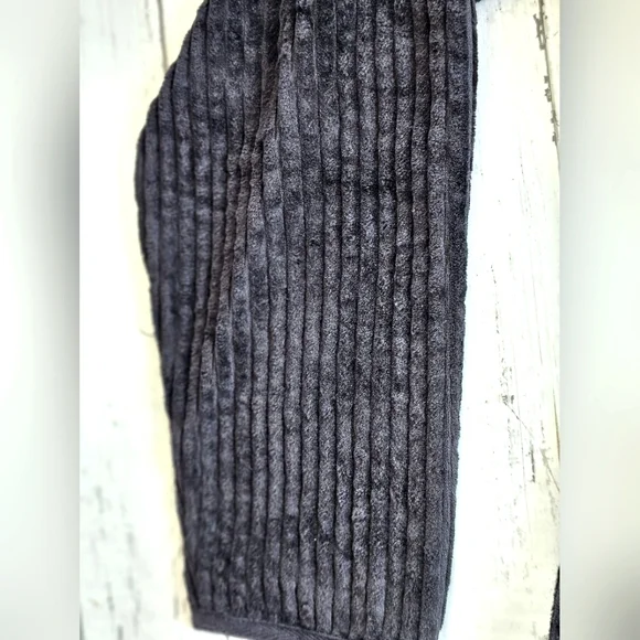 Woolrich Thick Soft Black Ribbed Velour Zip Up Jacket Coat W/ Pockets Size XL - Picture 4 of 7